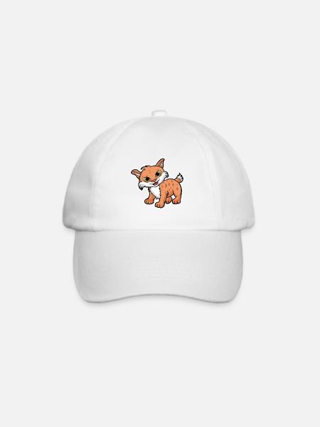 Luchs - Baseballkappe - Weiß/Weiß
