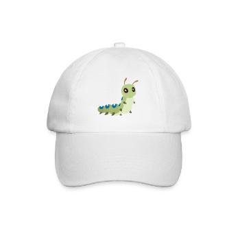 Raupe - Baseballkappe - Weiß/Weiß - Vorne