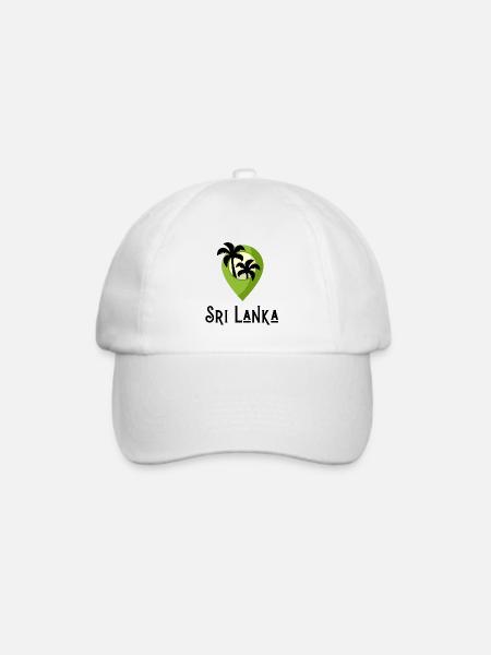 Sri Lanka T-Shirts & Hoodies für Backpacker Reisen - Baseballkappe - Weiß/Weiß