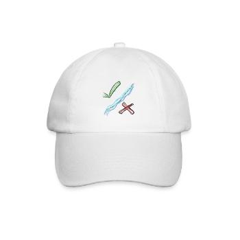 Richtig Falsch - Baseballkappe - Weiß/Weiß - Vorne
