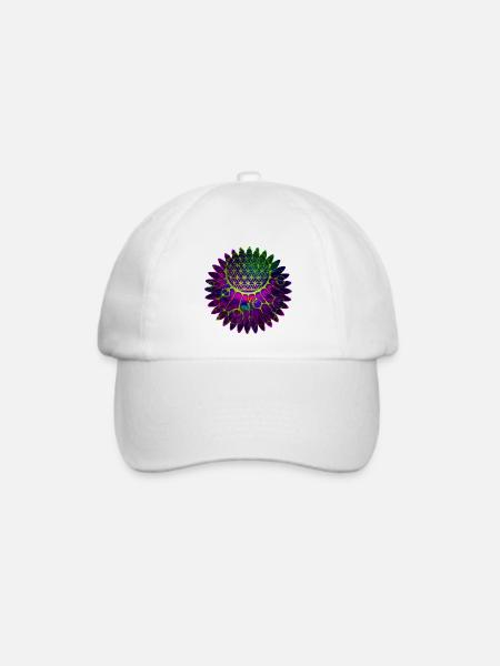 Flower Of Life - Geometric Blossom 2 - Baseballkappe - Weiß/Weiß