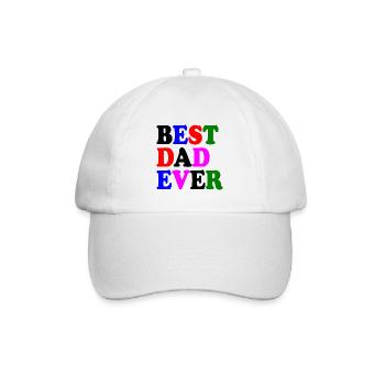 Best dad ever - Baseballkappe - Weiß/Weiß - Vorne