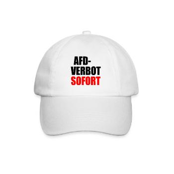 Afd verbot sofort - Baseballkappe - Weiß/Weiß - Vorne
