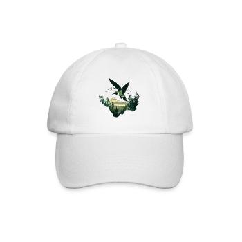 Kolibri Vogel Natur Tiere Wildnis Nektar - Baseballkappe - Weiß/Weiß - Vorne