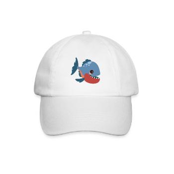 Piranha - Baseballkappe - Weiß/Weiß - Vorne