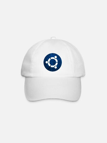 Ubuntu in Blau Blau - Baseballkappe - Weiß/Weiß