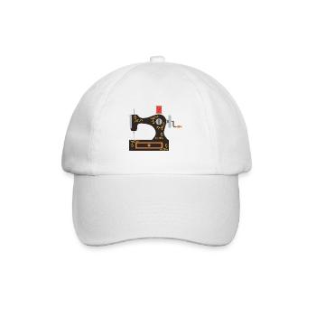Nähmaschine - Baseballkappe - Weiß/Weiß - Vorne