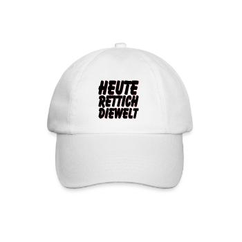 heute rettich schwarz - Baseballkappe - Weiß/Weiß - Vorne