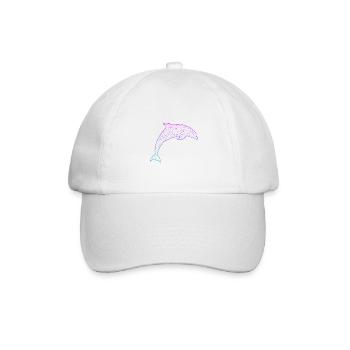Delfin dolphin - Baseballkappe - Weiß/Weiß - Vorne