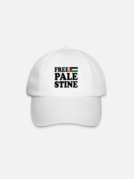 Free palestine - Baseballkappe - Weiß/Weiß