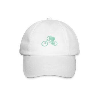Biker biken - Baseballkappe - Weiß/Weiß - Vorne