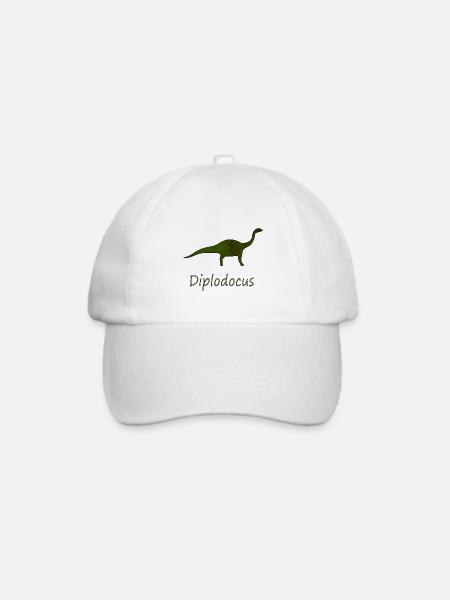 Diplodocus Dinosaurier Dino Geschenkidee - Baseballkappe - Weiß/Weiß
