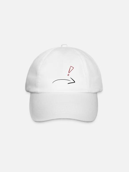 aufmerksamkeit achtung - Baseballkappe - Weiß/Weiß