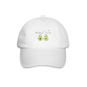mein bester freund avocados freundschaft - Baseballkappe - Weiß/Weiß - Vorne