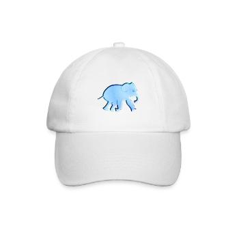 elefant symbol tier blau - Baseballkappe - Weiß/Weiß - Vorne