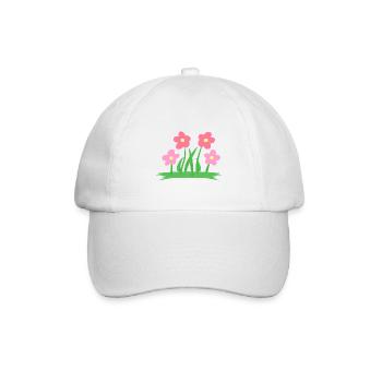 Blumen Blume Symbol pflanzen - Baseballkappe - Weiß/Weiß - Vorne