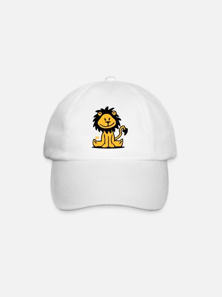 Löwe - Baseballkappe - Weiß/Weiß
