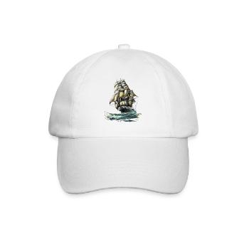 Segelschiff - Baseballkappe - Weiß/Weiß - Vorne