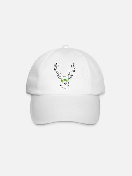 cool deer - Baseballkappe - Weiß/Weiß