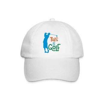 Lustige Geschenke für Golfer - Baseballkappe - Weiß/Weiß - Vorne
