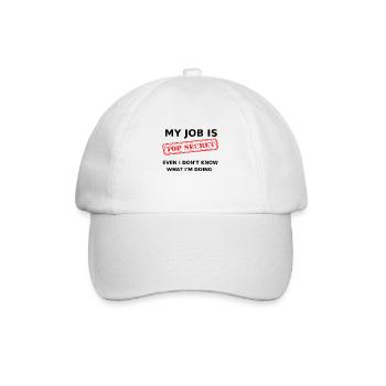 My Job is - Top Secret - Baseballkappe - Weiß/Weiß - Vorne