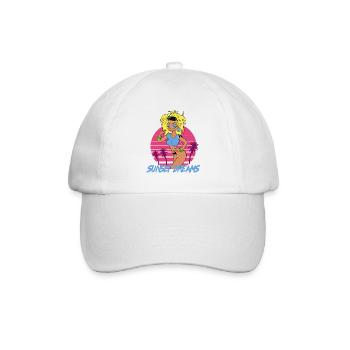Sunset Dreams Pinup Yellow - Baseballkappe - Weiß/Weiß - Vorne