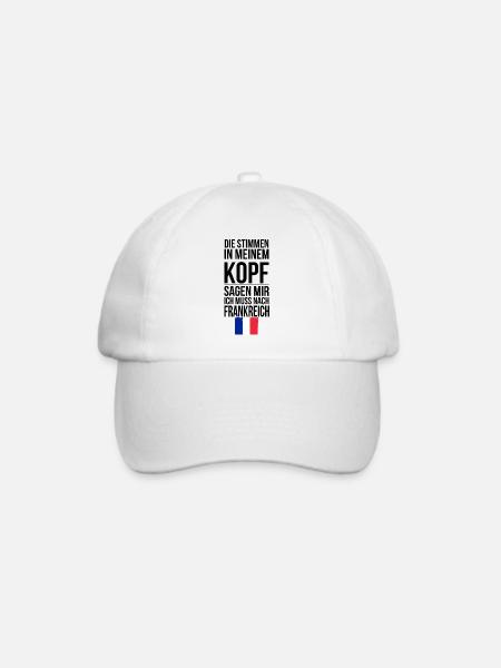 Tasse mit Spruch Frankreich Geschenk - Baseballkappe - Weiß/Weiß