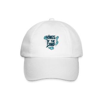 König des Sandes / Sonne / Urlaub / Palmen Strand - Baseballkappe - Weiß/Weiß - Vorne