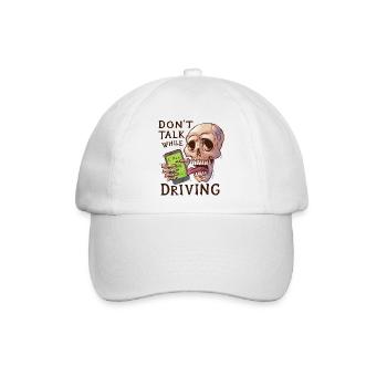 Totenkopf mit klingelndem Handy - Baseballkappe - Weiß/Weiß - Vorne