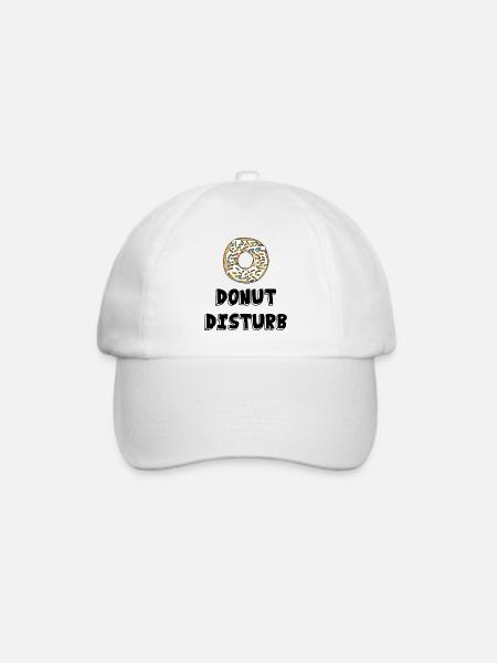 Donut disturb /Geschenk Idee - Baseballkappe - Weiß/Weiß