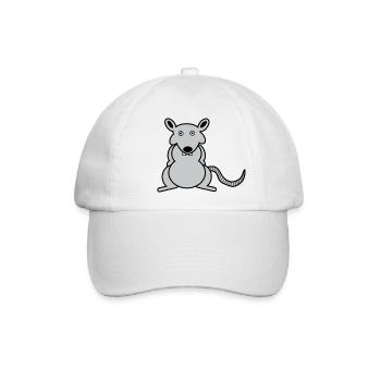 Ratten - Baseballkappe - Weiß/Weiß - Vorne