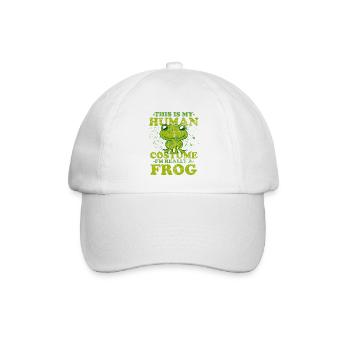 Frosch Karneval Kostüm Halloween Verkleidung - Baseballkappe - Weiß/Weiß - Vorne