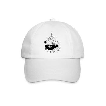 Fjord, Norwegen, Skandinavien, Geschenk - Baseballkappe - Weiß/Weiß - Vorne