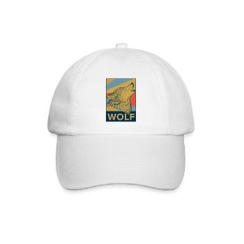 Wolf Schaf Geschenk Tier Raubtier bunt Werwolf - Baseballkappe - Weiß/Weiß - Vorne