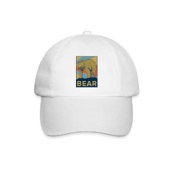 Bär Teddybär Zoo Tierpark Geschenk Grizzly - Baseballkappe - Weiß/Weiß - Vorne