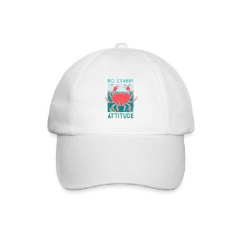 Krabbe Krabben Krustentier Ozean Geschenk Idee - Baseballkappe - Weiß/Weiß - Vorne