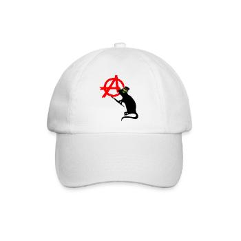 punk rock rat - Baseballkappe - Weiß/Weiß - Vorne