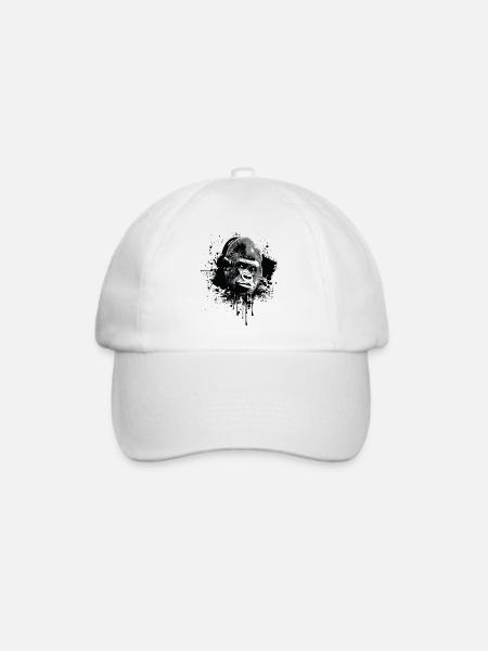 Gorilla - Baseballkappe - Weiß/Weiß
