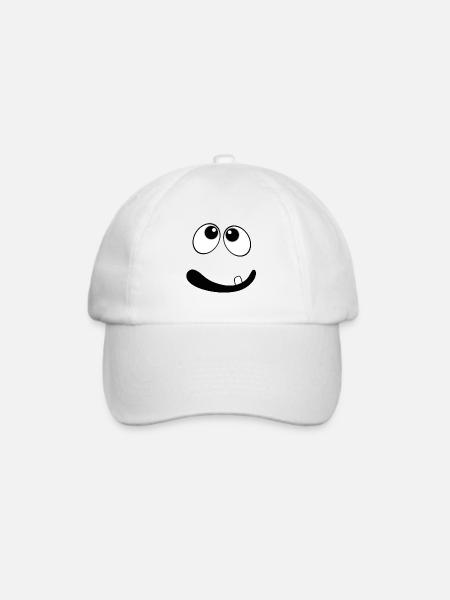 Gesicht - Baseballkappe - Weiß/Weiß