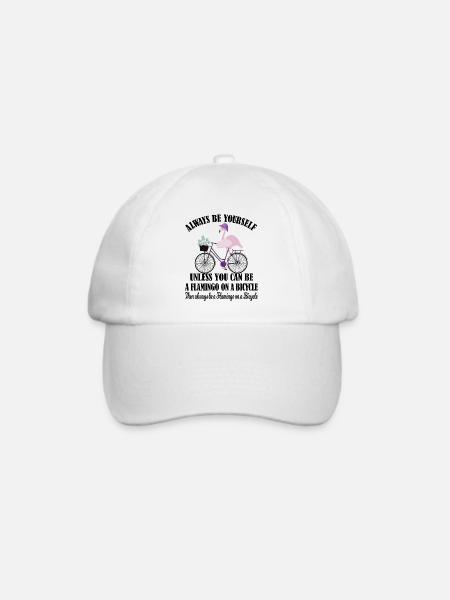Always be yourself unless you can be a flamingo - Baseballkappe - Weiß/Weiß