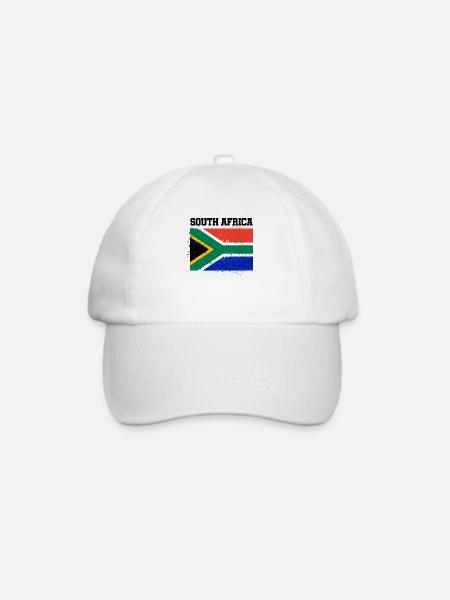 Südafrika - Baseballkappe - Weiß/Weiß