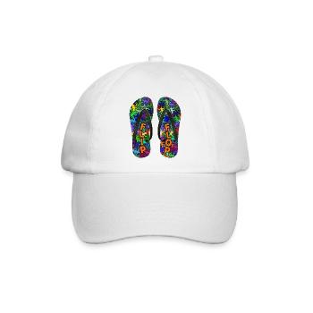 Geckos FLIP FLOP - Baseballkappe - Weiß/Weiß - Vorne