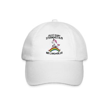 Einhorn Fresst meinen Sternenstaub ihr Langweiler - Baseballkappe - Weiß/Weiß - Vorne