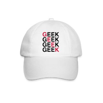 Geek! - Baseballkappe - Weiß/Weiß - Vorne