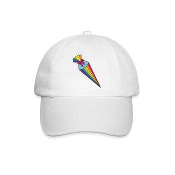 Schultüte Zuckertüte - Baseballkappe - Weiß/Weiß - Vorne