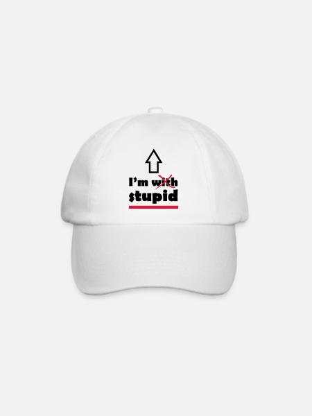 I'm with stupid - Baseballkappe - Weiß/Weiß