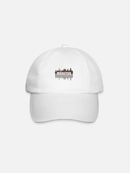 Münster Skyline | Geschenk - Baseballkappe - Weiß/Weiß