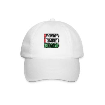 Der Akku von frisch gebackenen Eltern - Baseballkappe - Weiß/Weiß - Vorne