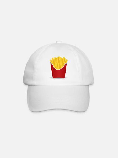 Pommes - Baseballkappe - Weiß/Weiß