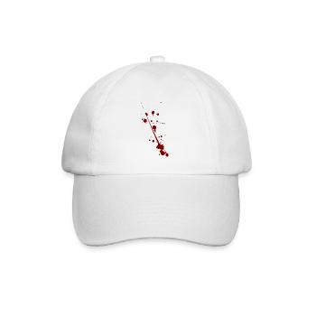 Blutfleck auf dem T-Shirt Blut auf Kleidern - Baseballkappe - Weiß/Weiß - Vorne